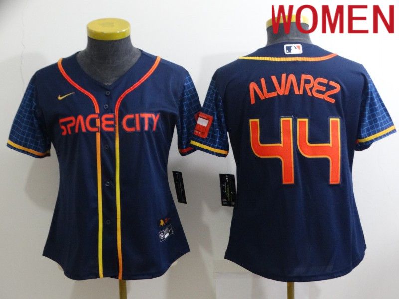 Women Houston Astros #44 Alvarez Blue City Edition Game Nike 2022 MLB Jerseys